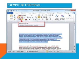 EXEMPLE DE FONCTIONS
 
