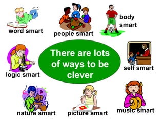 word smart There are lots of ways to be clever logic smart nature smart picture smart music smart body  smart self smart people smart 