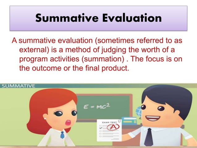 Formative and summative evaluation in Education | PPTX | Educational ...