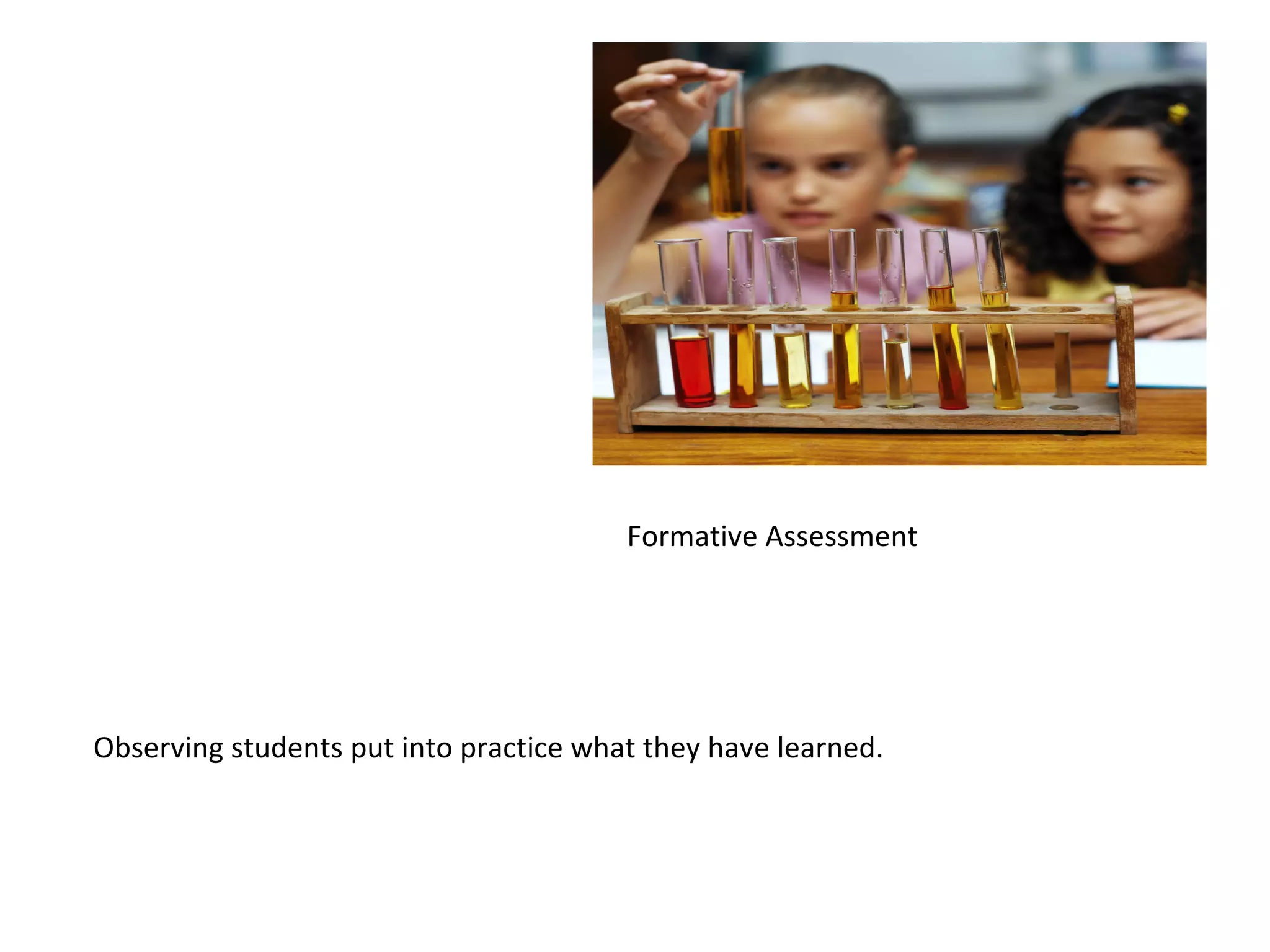 Formative Assessment




Observing students put into practice what they have learned.
 