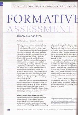 Formative assessments