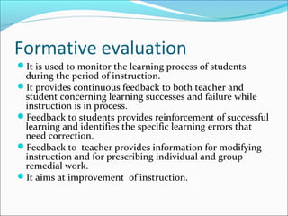 Formative evaluation | PPT