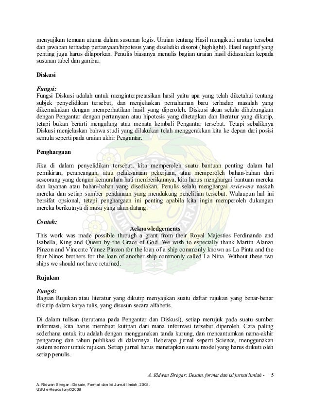 Format jurnal ilmiah