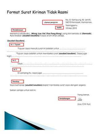 Format karangan rencana