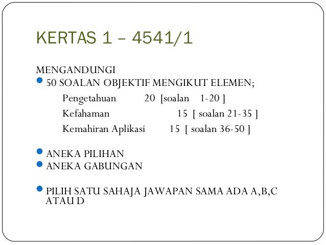 Format kertas spm Kimia