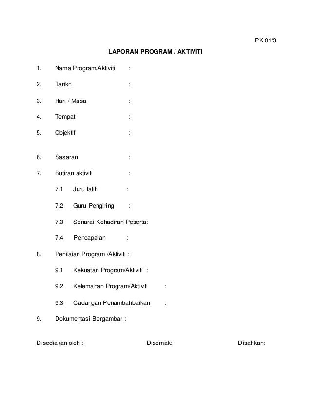 Format Laporan