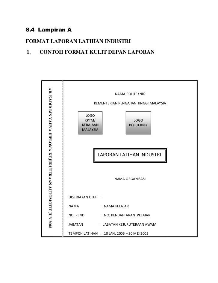 Format laporan lifix