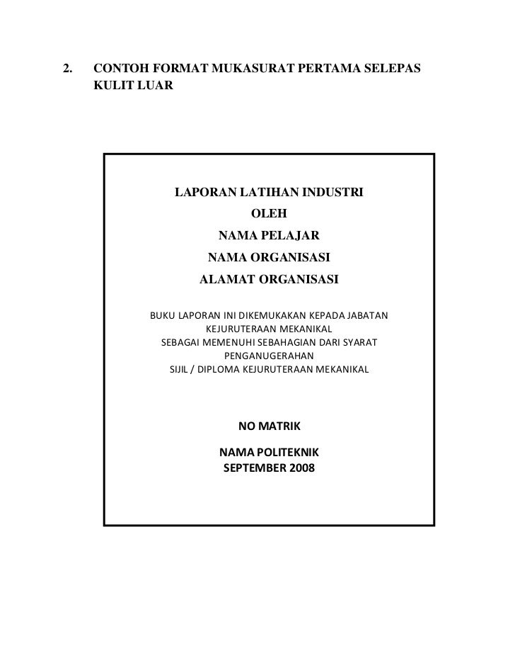 Format Kajian Tindakan Satu Muka Surat