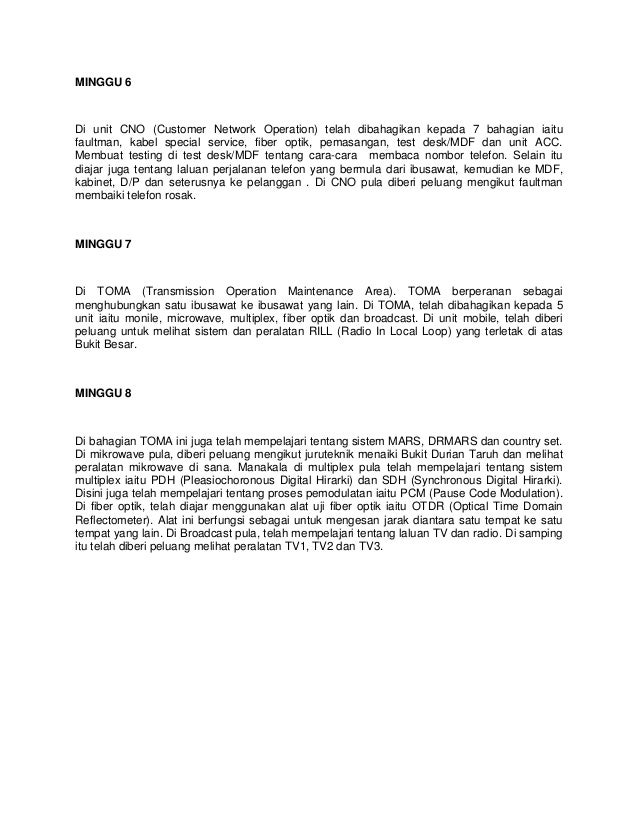 Format laporan lifix