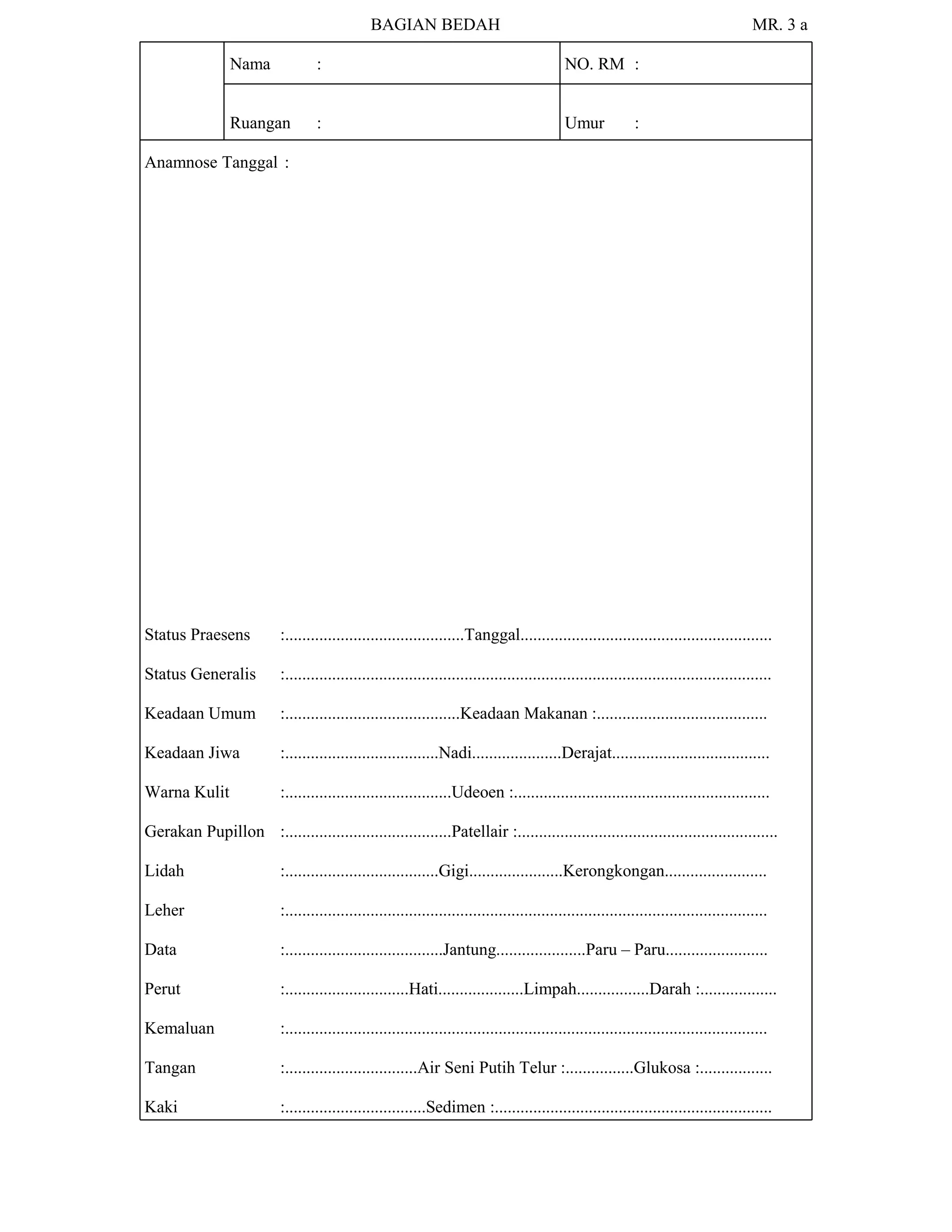 Contoh Format lembaran rm | DOC