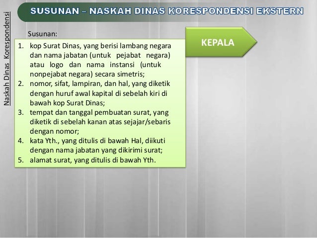 Format naskah dinas