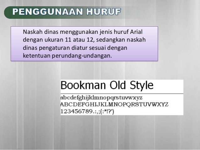 Format naskah dinas