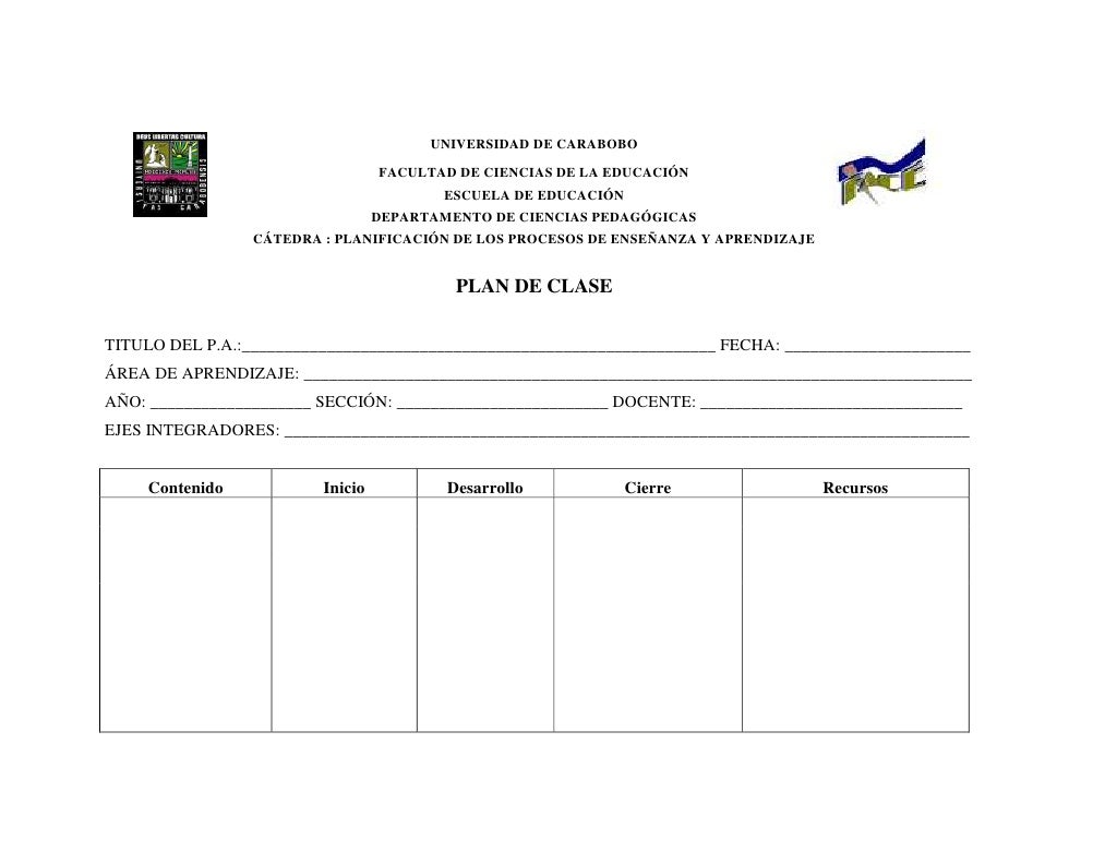 Formato de planificacion