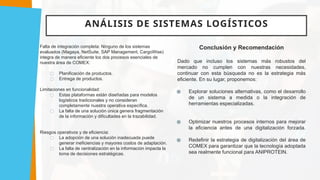 Presentación de integración de proyecto logístico | PPTX
