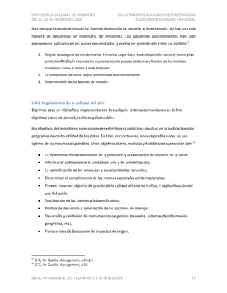 Formato impacto ambiental del transporte y su mitigación | PDF