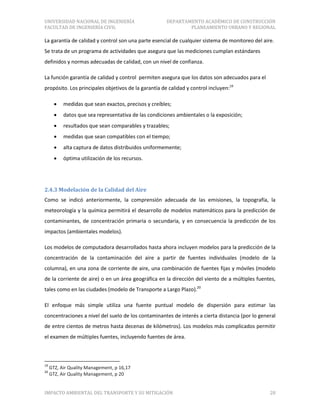 Formato impacto ambiental del transporte y su mitigación | PDF