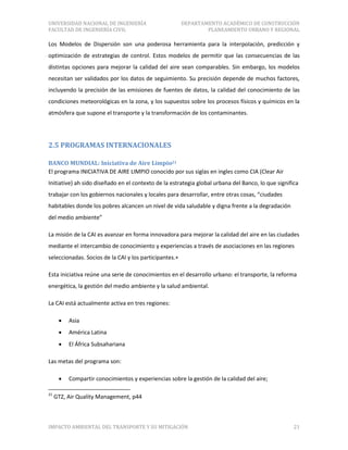 Formato impacto ambiental del transporte y su mitigación | PDF