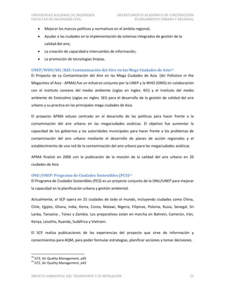 Formato impacto ambiental del transporte y su mitigación | PDF