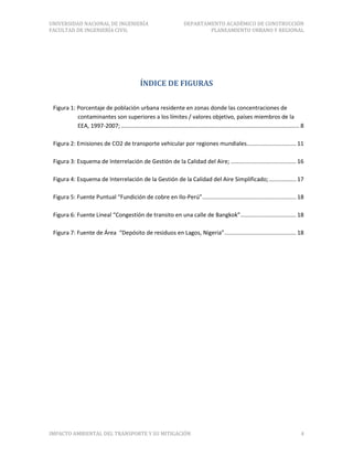 Formato impacto ambiental del transporte y su mitigación | PDF