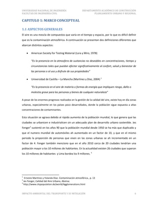 Formato impacto ambiental del transporte y su mitigación | PDF