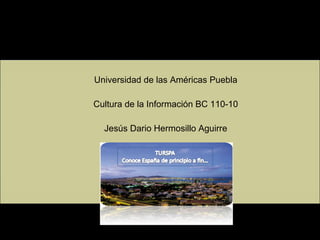 TURSPA   Olivia Suárez Montiel Id 137200   Universidad de las Américas Puebla   Cultura de la Información BC 110-10   Jesús Dario Hermosillo Aguirre 