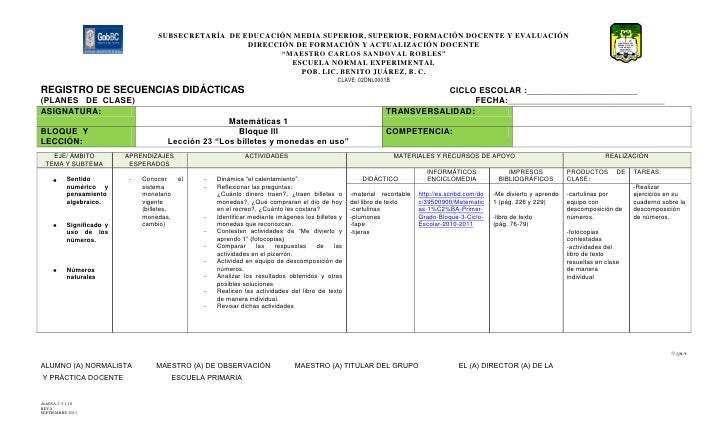 formato de planeacion de clases