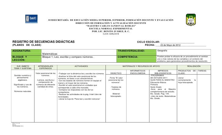 formato de planeacion de clases