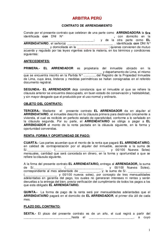 Formato alquiler