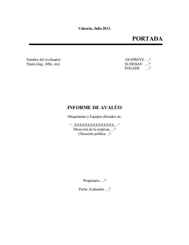 Formato avalúo