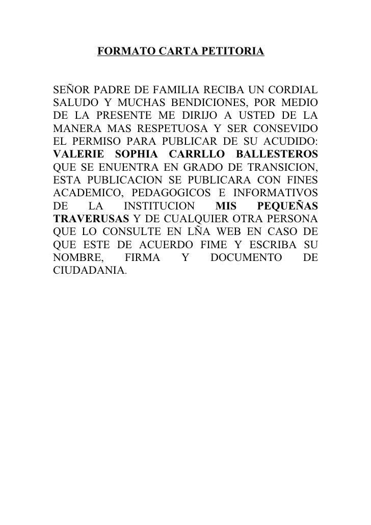 Formato Carta Petitoria