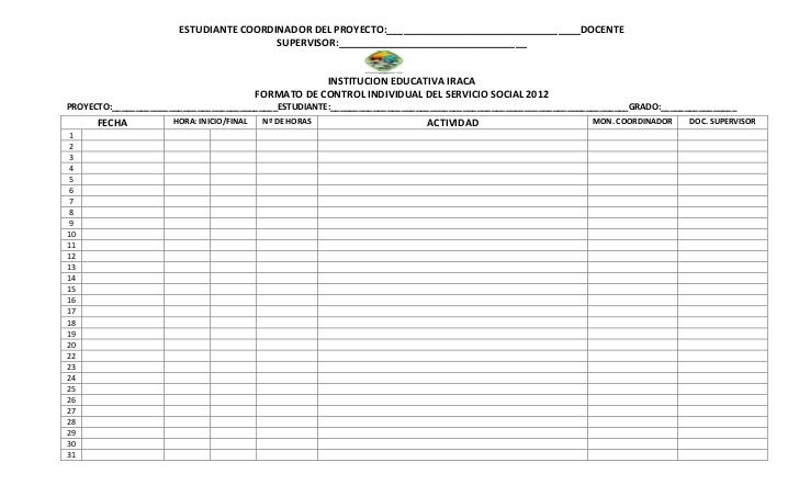 formato control de horas trabajadas