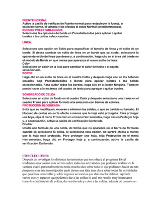 Formato de celdas io