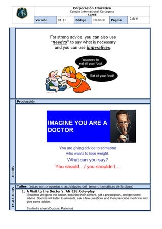 Formato de clase 2012  8th-9th advice&suggestion