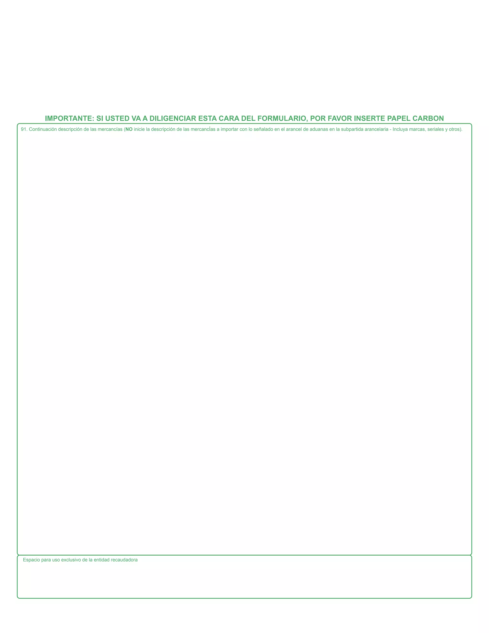 Formato De Declaracion De Importacion Pdf