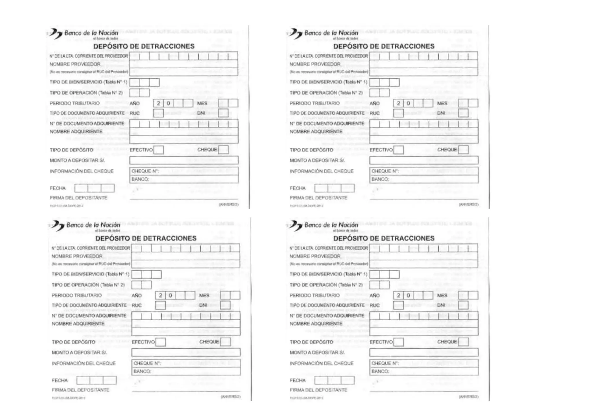 Formato de detraccion | DOCX