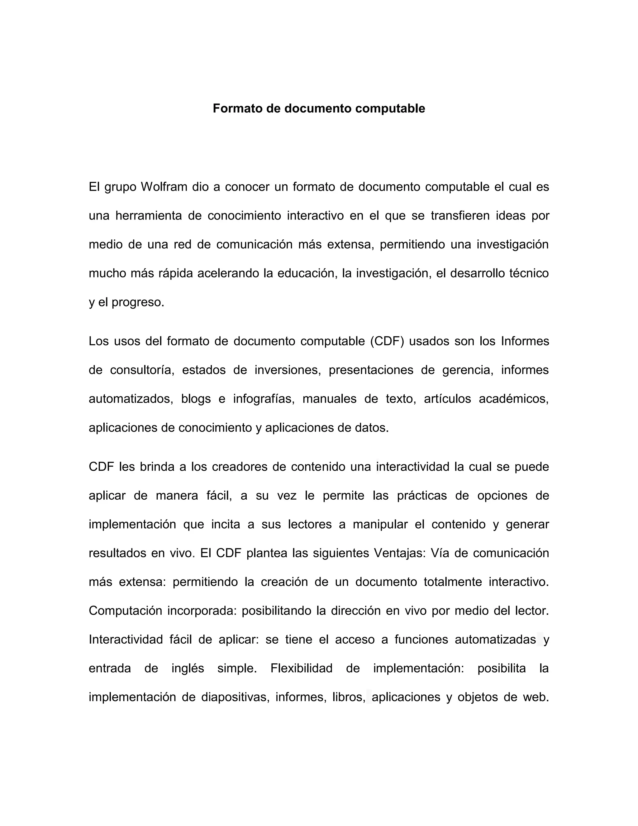 Formato de documento computable PDF