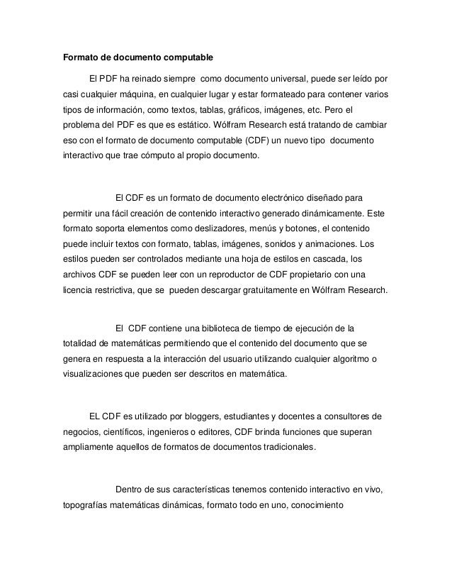 Formato de documento computable