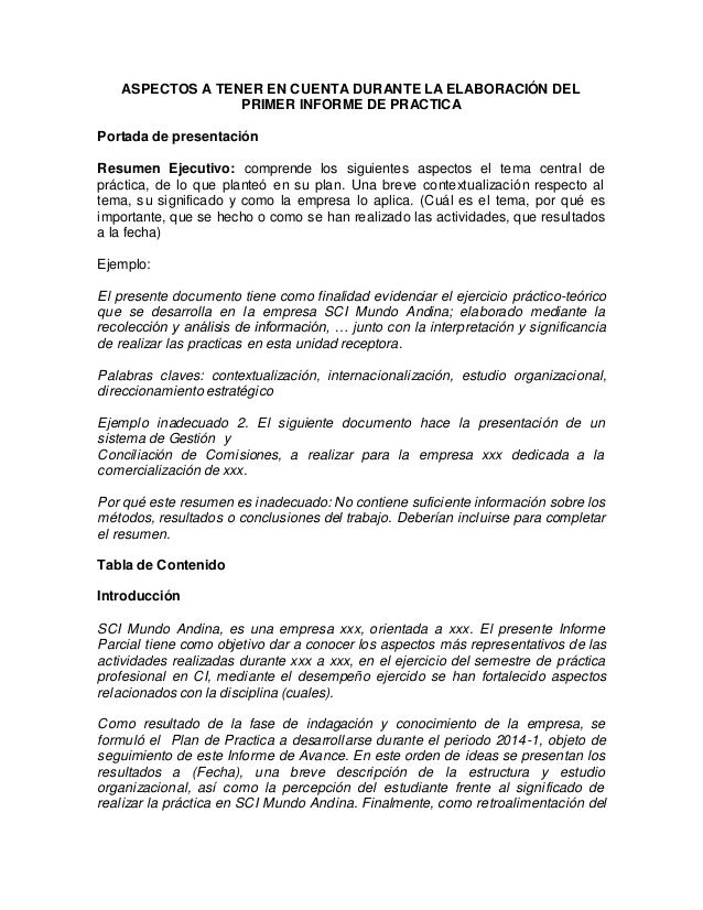 Formato De Resumen Ejecutivo De Un Informe