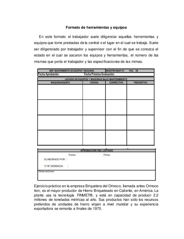 orden de trabajo formato