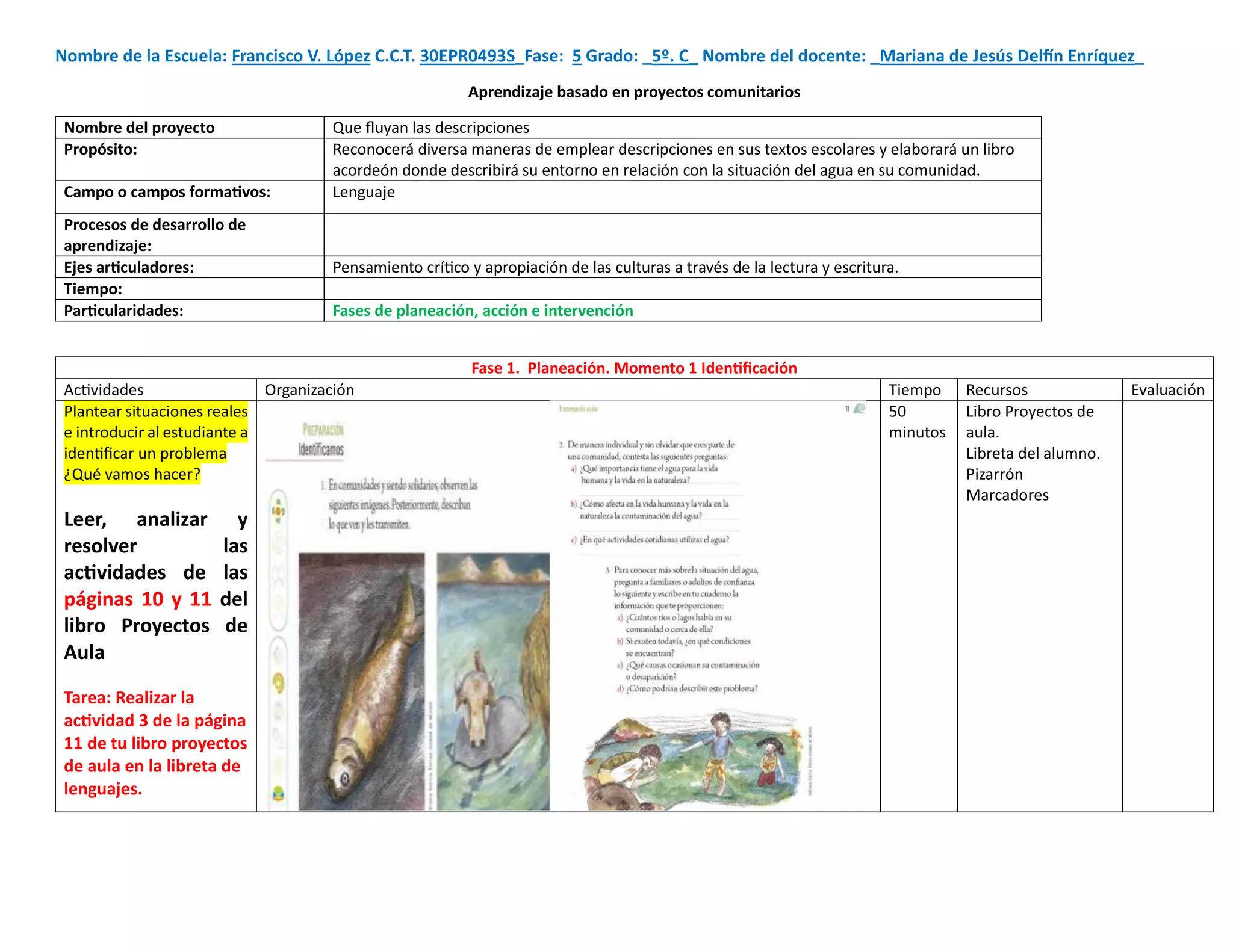 FORMATO DE PLANEACION APRENDIZAJE BASADO EN PROYECTOS COMUNITARIOS ...