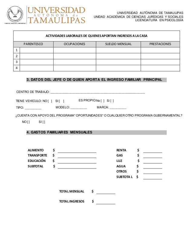 Formato de Estudio Socioeconomico