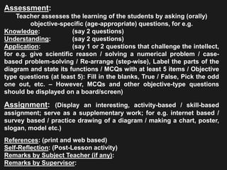 Format of a Science Lesson Plan Revised | PPTX