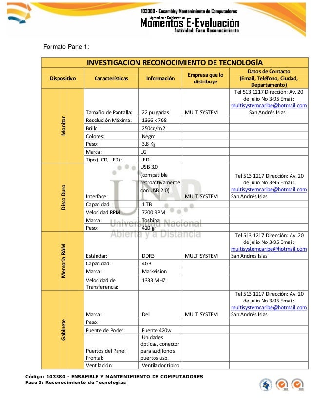 formato de reconocimiento