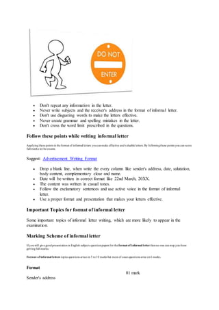 Format of Informal Letter + Best Examples 2021 | DOCX