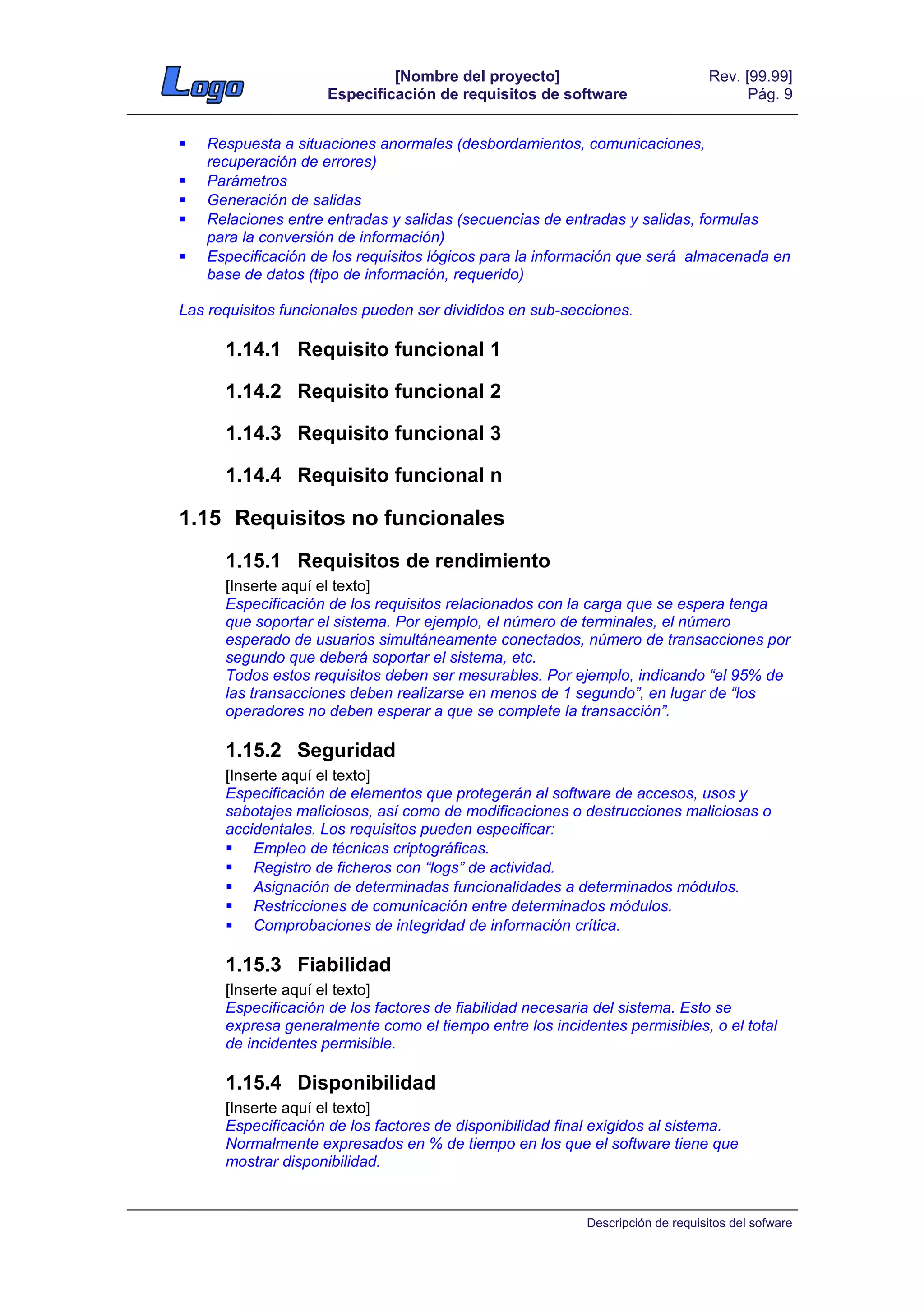 Formato ieee830 | DOC | Desktop Publishing | Computer Software and ...