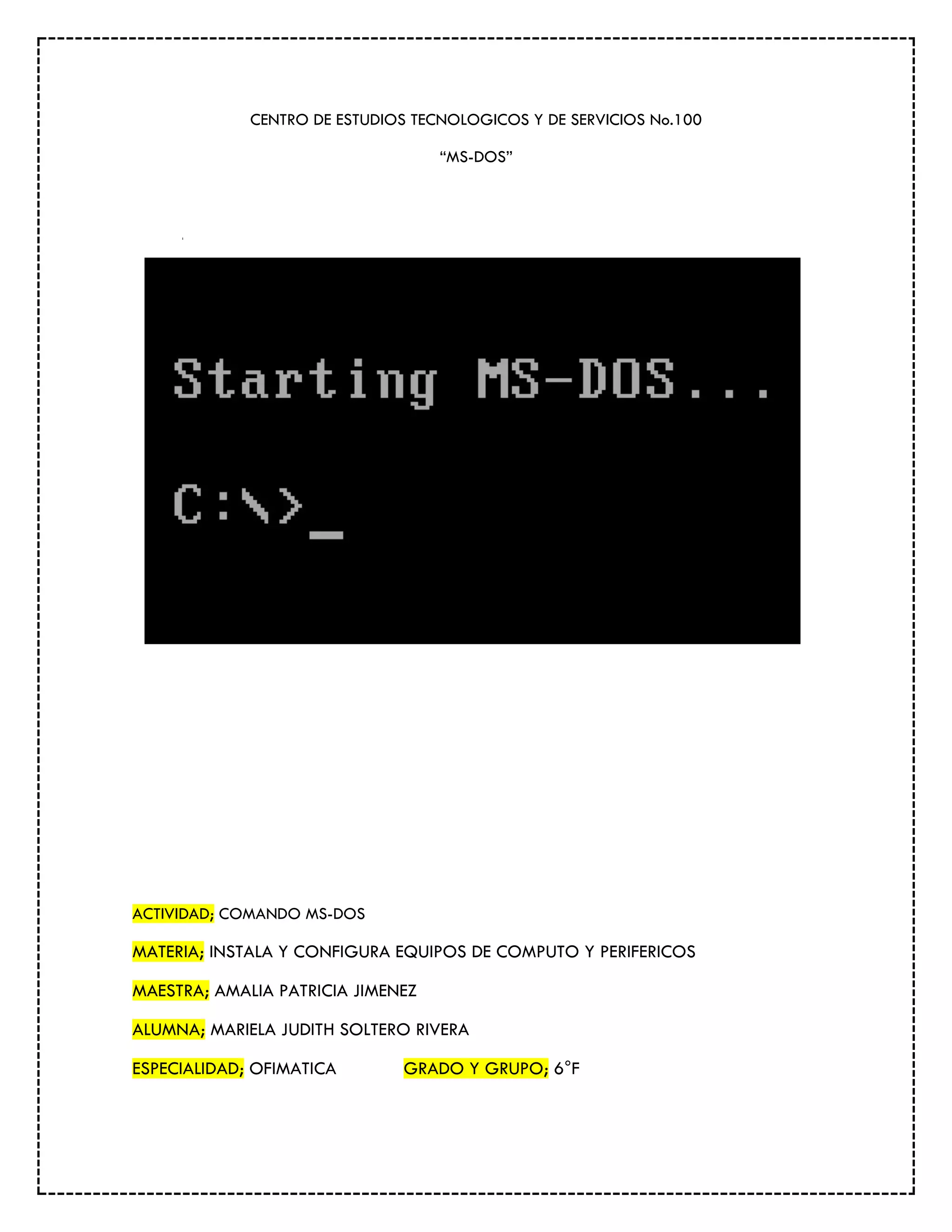 Formato ms dos PDF