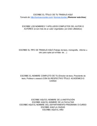 Formato normas icontec | DOCX
