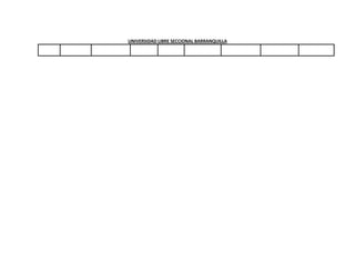UNIVERSIDAD LIBRE SECCIONAL BARRANQUILLA
 