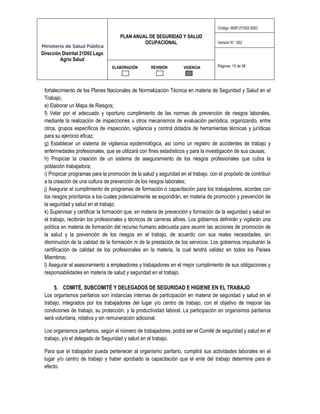 Plan Anual de Salud y Seguridad Ocupacional | PDF
