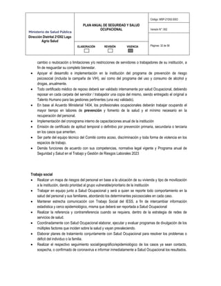 Plan Anual de Salud y Seguridad Ocupacional | PDF